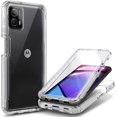 thumbnail image 1 of Nagebee Phone Case Compatible for Motorola Moto G Power 5G (2023) / Moto G 5G (2023) with [Built-in Screen Protector], Full-Body Protective Shockproof Rugged Bumper Impact Resist (Clear), 1 of 6