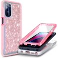 thumbnail image 1 of Nagebee Phone Case Compatible for Motorola Moto G Stylus 2022 4G (Not Fit 5G) with [Built-in Screen Protector], Full-Body Shockproof Protective Bumper Cover Impact Resist Durable (Pink Glitter), 1 of 6