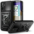 thumbnail image 1 of Nagebee Phone Case Compatible for Samsung Galaxy A14 5G with Tempered Glass Screen Protector (Full Coverage), Full-Body Camera Cover Protective Military-Grade, Magnetic Car Mount Ring Holder (Black), 1 of 7