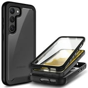 Nagebee Phone Case Compatible for Samsung Galaxy S23 Plus with [Built-in Screen Protector], Full-Body Shockproof Protective Bumper Cover Impact Resist Durable Black