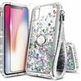 thumbnail image 1 of NGB SUPREMACY For iPhone X/XS Phone Case Screen Protector Ring Holder Wrist Strap Lanyard Shiny Sparkly Glitter iPhone X/XS Case Cover, 1 of 10