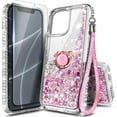 thumbnail image 1 of NGB SUPREMACY For iPhone 15 Plus Phone Case Screen Protector Ring Holder Wrist Strap Lanyard Shiny Sparkly Glitter iPhone 15 Plus Case Cover, 1 of 10