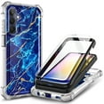 thumbnail image 1 of Nagebee For Samsung Galaxy A15 5G Phone Case with Screen Protector Full-Body Protective Shockproof Rugged Bumper Impact Resist Durable Phone Cover (Sapphire), 1 of 6