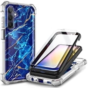Nagebee For Samsung Galaxy A15 5G Phone Case with Screen Protector Full-Body Protective Shockproof Rugged Bumper Impact Resist Durable Phone Cover Sapphire