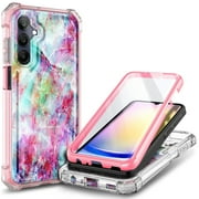 Nagebee For Samsung Galaxy A25 5G Phone Case with Built-In Screen Protector, Full-Body Protective Shockproof Rugged Bumper Impact Resist Durable Phone Cover (Fantasy)