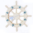thumbnail image 1 of Nagina International 18" Nautical Home Decorative Almond White Ship Wheel - Pirate Decorative Decor, 1 of 1