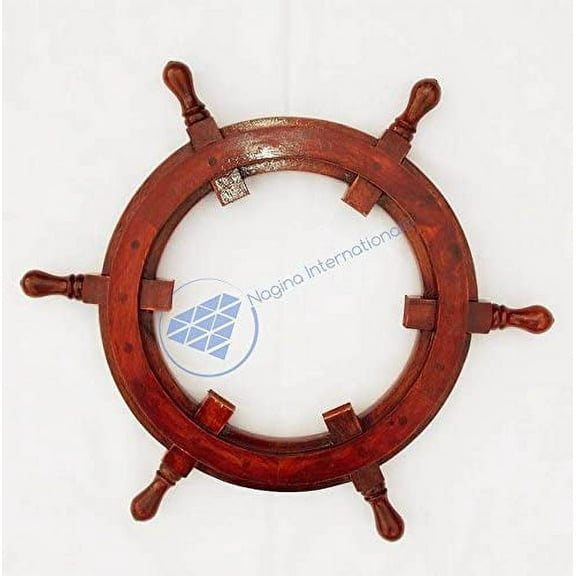 Nagina International 18" Nautical Pirate Boat Ship Wheel - Pirate Home Decor
