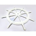 thumbnail image 1 of Nagina International 36" Matte White Decor Ship Wheel | Amateur Nautical Gift, 1 of 1