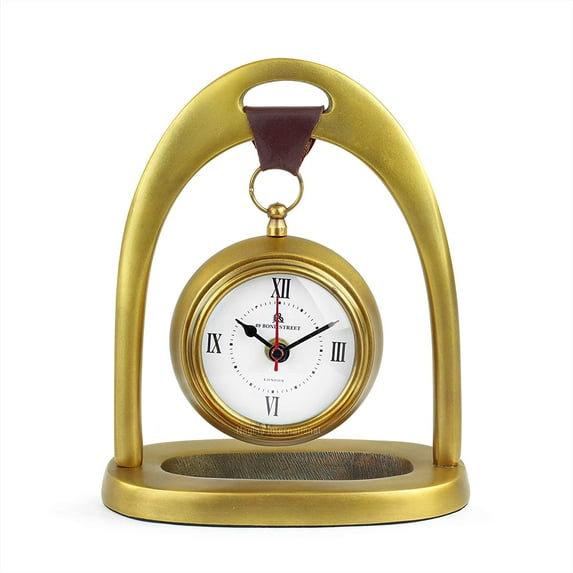 Nagina International 8" Aluminum Mantel Clock Antique Bronze Finish Vintage Style | Fireplace & Home Decor Ideas | Beautiful Stylish Hanging Hours Clock | Office & Living Room Metal Decor Supplies.