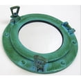 thumbnail image 1 of Nagina International Aluminum Verdigris Tiffany Green Finish Porthole Mirror Nautical Wall Beach Decor, 1 of 3