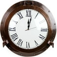 thumbnail image 1 of Nagina International Antique Copper Premium Nautical Maritime Ship's Porthole | Authentic Rustic Appeal Porthole Mirrors & Windows (Clock, 8 Inches), 1 of 6