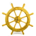 thumbnail image 1 of Nagina International Crispy Cracklings Antique Beautiful Vintage Nautical Maritime Genuine Wood Hand Crafted Pirate's Wall Ship Wheel | Home Decor Gifts (12 Inches, Vintage Orange), 1 of 1