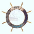 thumbnail image 1 of Nagina International Large Antique Rusty Wooden Mirror Ship Wheel - Nautical Home Decor (12 Inches), 1 of 1