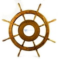 thumbnail image 1 of Nagina International Natural Nautical MDF Hub Wooden Pirate's Ship Steering Wheel - Home Decor - Pirate Nursery Gift (30 Inches), 1 of 6