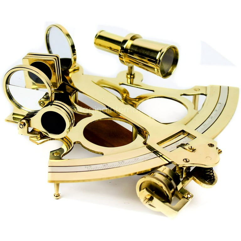 Nagina International Nautical Brass Polished & Antique Marine Navigation  Sextant (6 Inches, Polished Brass) 
