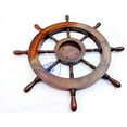 thumbnail image 1 of Nagina International Nautical Hand Crafted Beautiful Nautical Ship Wheel With Solid Sheesham Polished Lacquered Rim - Home Decor - Pirate Nursery Gift (18 Inches), 1 of 1