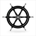 thumbnail image 1 of Nagina International Nautical Premium Sailor's Hand Crafted Brass & Wooden Ship Wheel | Luxury Gift Decor | Boat Collectibles 24 Inches, Black (Aluminum Ring & Handle), 1 of 1