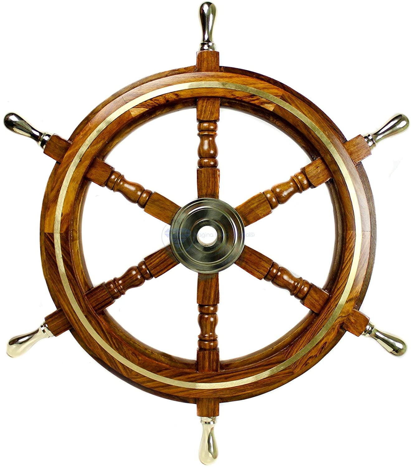 VTG‼ Brass Hit Line General Marine Catering Belt Buckle Nautical Boat Ship  Wheel 