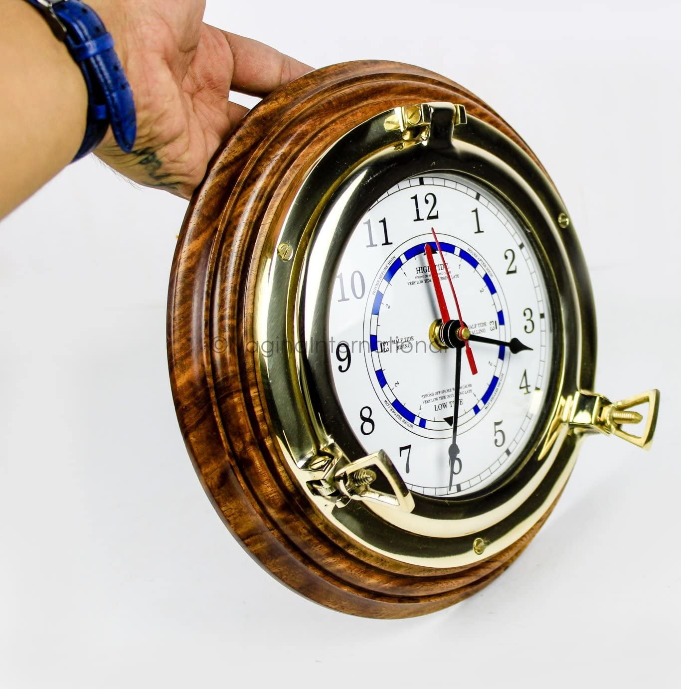 Nagina International Nautical Wood Base Home Decorative Time & Tide ...