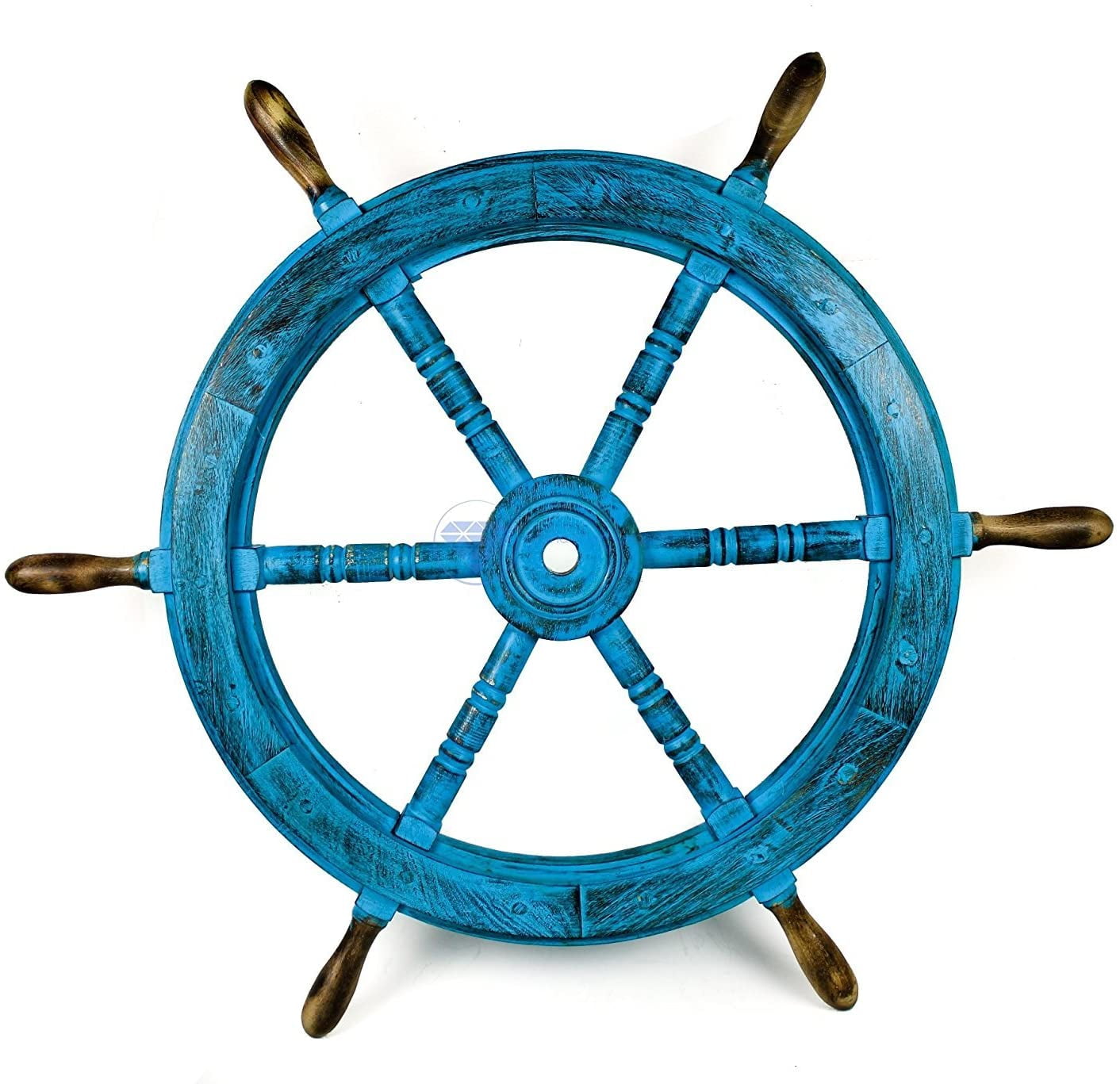 "Nagina International Nautical Wooden Antique Vintage Captain's Ship Wheel Pirate Home Decor