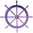 thumbnail image 1 of "Nagina International Nautical Wooden Antique Vintage Captain's Ship Wheel   - Pirate Home Decor Gifts - Nursery Wall Hangings (18 Inches, Antique   Violet)", 1 of 6