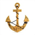 thumbnail image 1 of Nagina International Nautuical Pine Wood Home Decor Anchor - Pirate Decorative Wall Hanging Gift (16 Inches, Rustic Brown), 1 of 4