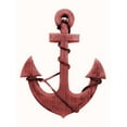 thumbnail image 1 of Nagina International Nautuical Pine Wood Home Decor Anchor - Pirate Decorative Wall Hanging Gift (16 Inches, Rustic Red), 1 of 1