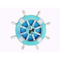 thumbnail image 1 of Nagina International Ocean Blue Home Decorative Maritime Ship Wheel - Seagull - Pirate Home Decor Wall Hanging Gifts (16 Inches), 1 of 1