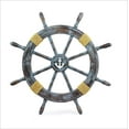thumbnail image 1 of Nagina International Rustic Grey Nautical Vintage Themed Classic Wooden Ship Wheel With Anchor & Ropes | Ocean Beach House Home Decor (18 Inches), 1 of 2