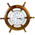 thumbnail image 1 of Nagina International Time's Wall Clock | Nautical Pirate's Ship Wheel | Premium Craft Gift (16 Inches), 1 of 6