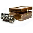 thumbnail image 1 of "Nagina International White Starline 5"" Premium Nautical Brass Sextant With   Deluxe Rosewood Crafted Glass Case | Wooden Box | Maritime Reproduced   Collectibles | Children's Gift", 1 of 1