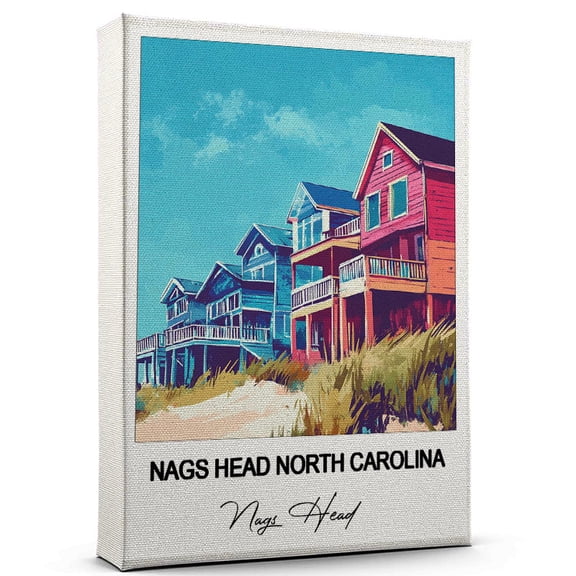 Nags Head North Carolina Travel Canvas Art  Stunning Travel Wall Print Nags Head Canvas Inspired Artwork to Elevate Your Living Room or Office  Ready to Hang