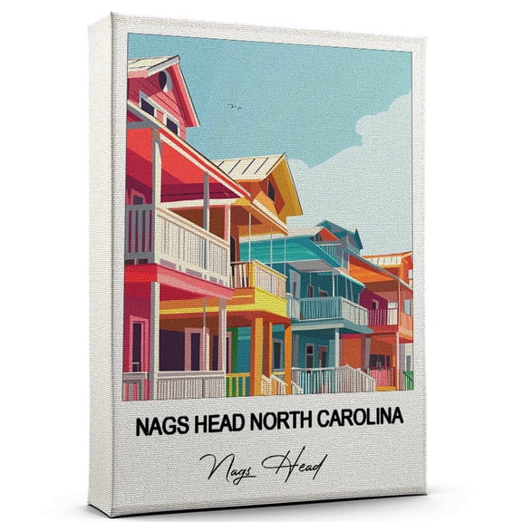 Nags Head North Carolina Travel Canvas Wall Art  Nature-Inspired Travel Decor with Scenic Views Nags Head Canvas Wall Print  A Captivating Gift for Adventure Seekers