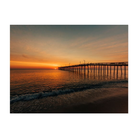 Nags Head Sunrise 02 - Nags Head North Carolina Photography Unframed Wall Art Print 5 x 7 inches