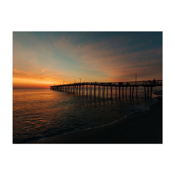 Nags Head Sunrise 02 - North Carolina Photography Unframed Wall Art Print 5 x 7 inches