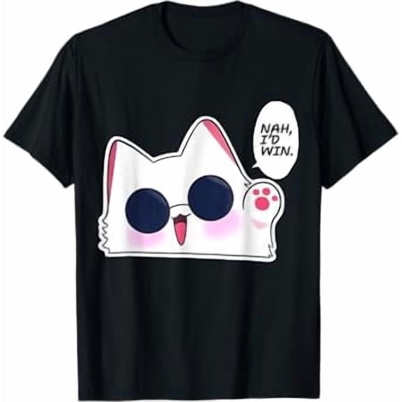 Nah I'd Win Gojo Cat Japanese MEME FUNNY T-Shirt, Birthday Gift