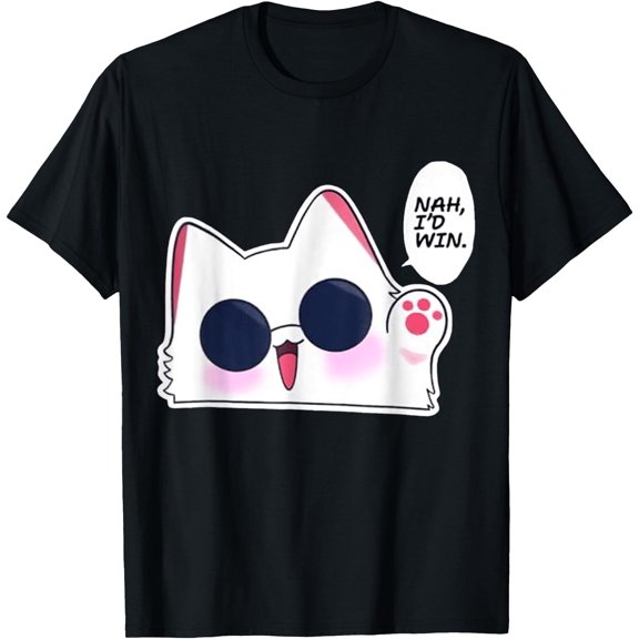 Nah I'd Win Gojo Cat Japanese T-Shirt, Vintage Birthday Gift