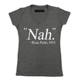 thumbnail image 1 of Nah. Rosa Parks 1955 Civil Rights Quote Women's V-neck, S, Heather Charcoal, 1 of 2