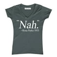 thumbnail image 1 of Nah. Rosa Parks 1955 Civil Rights Quote Women's V-neck, XL, Charcoal, 1 of 2