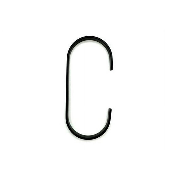Nahanco C Shaped Hook Accessory Hanger, Black - 10 Count