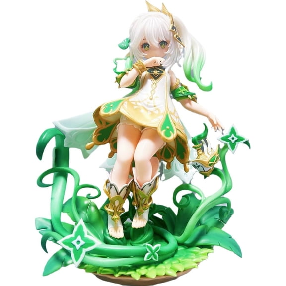 Nahida Figure, Grass God Half Squat Nahida Anime Figures 28cm/11inch Model Game Character Statue Collection Decoration Gift