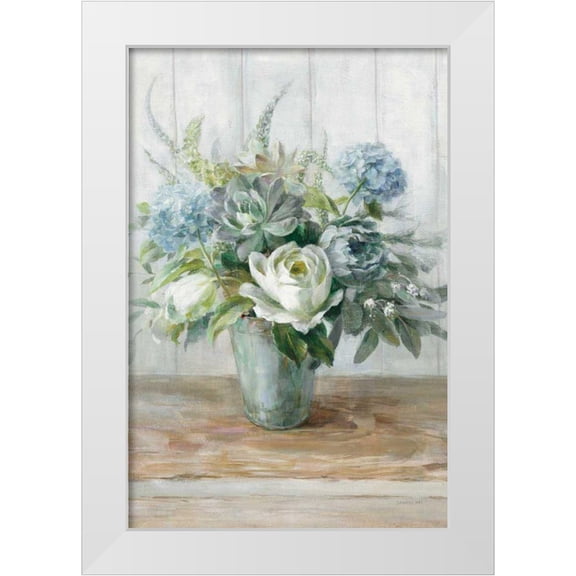Nai, Danhui 11x14 White Modern Wood Framed Museum Art Print Titled - Natural Elegance Bleached Crop