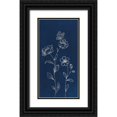 thumbnail image 1 of Nai, Danhui 11x18 Black Ornate Wood Framed with Double Matting Museum Art Print Titled - Blue Butterfly Garden I, 1 of 4