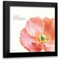 thumbnail image 1 of Nai, Danhui 12x12 Black Modern Framed Museum Art Print Titled - Garden Poppy Flipped on White Crop II Mom, 1 of 5