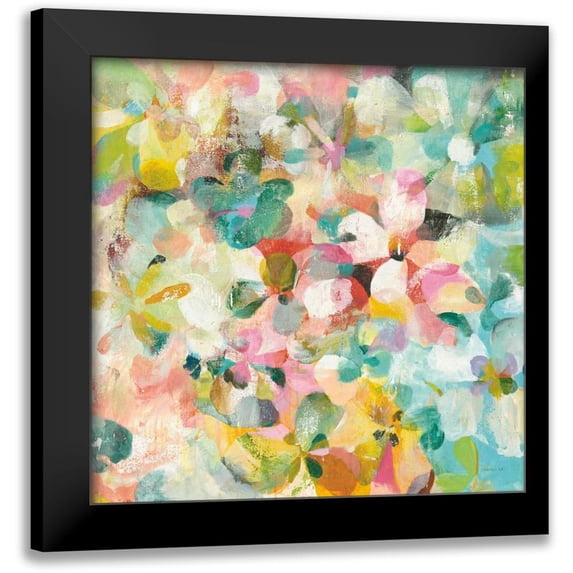 Nai, Danhui 12x12 Black Modern Framed Museum Art Print Titled - Happy Garden