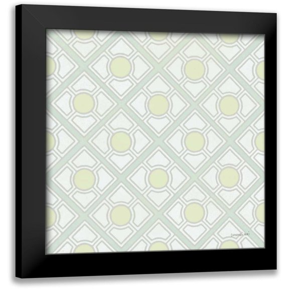 Nai, Danhui 12x12 Black Modern Framed Museum Art Print Titled - Maison Des Fleurs Pattern IIB