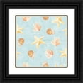 thumbnail image 1 of Nai, Danhui 12x12 Black Ornate Wood Framed with Double Matting Museum Art Print Titled - Beach Cottage Floral Pattern IIA, 1 of 4