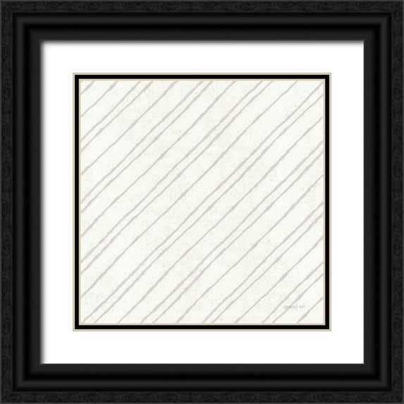 Nai, Danhui 12x12 Black Ornate Wood Framed with Double Matting Museum Art Print Titled - Floursack Lemon Pattern VI