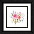 thumbnail image 1 of Nai, Danhui 12x12 Black Ornate Wood Framed with Double Matting Museum Art Print Titled - Lush Roses VI, 1 of 4