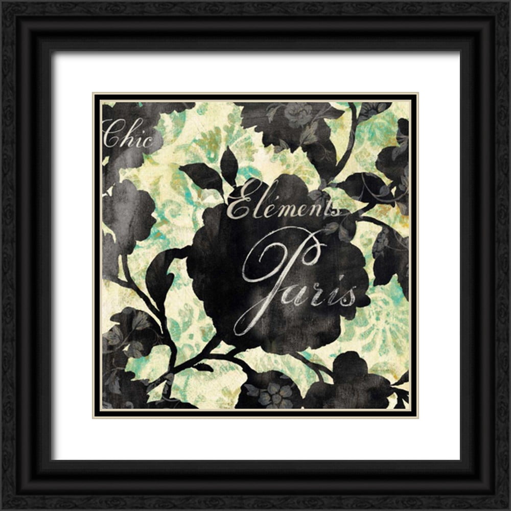 Nai, Danhui 12x12 Black Ornate Wood Framed with Double Matting Museum ...